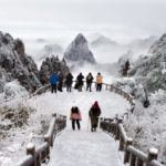 黄山雪景色